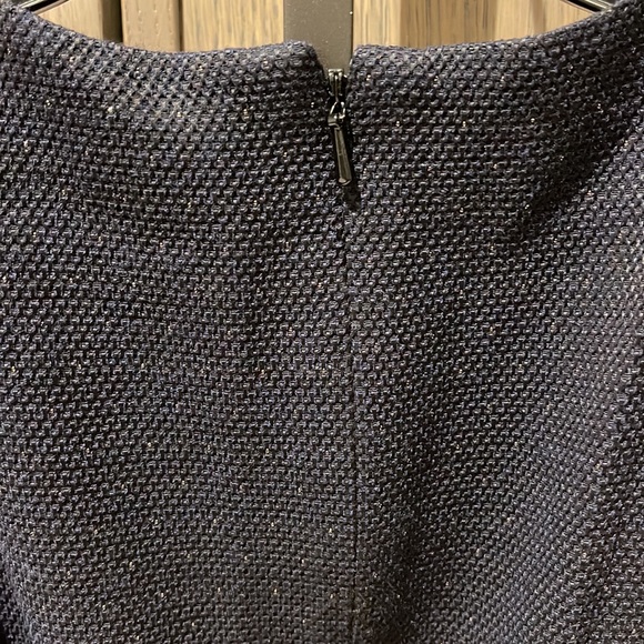 Ted Baker London navy blue with gold specs lined sleeveless dress - Picture 5 of 5